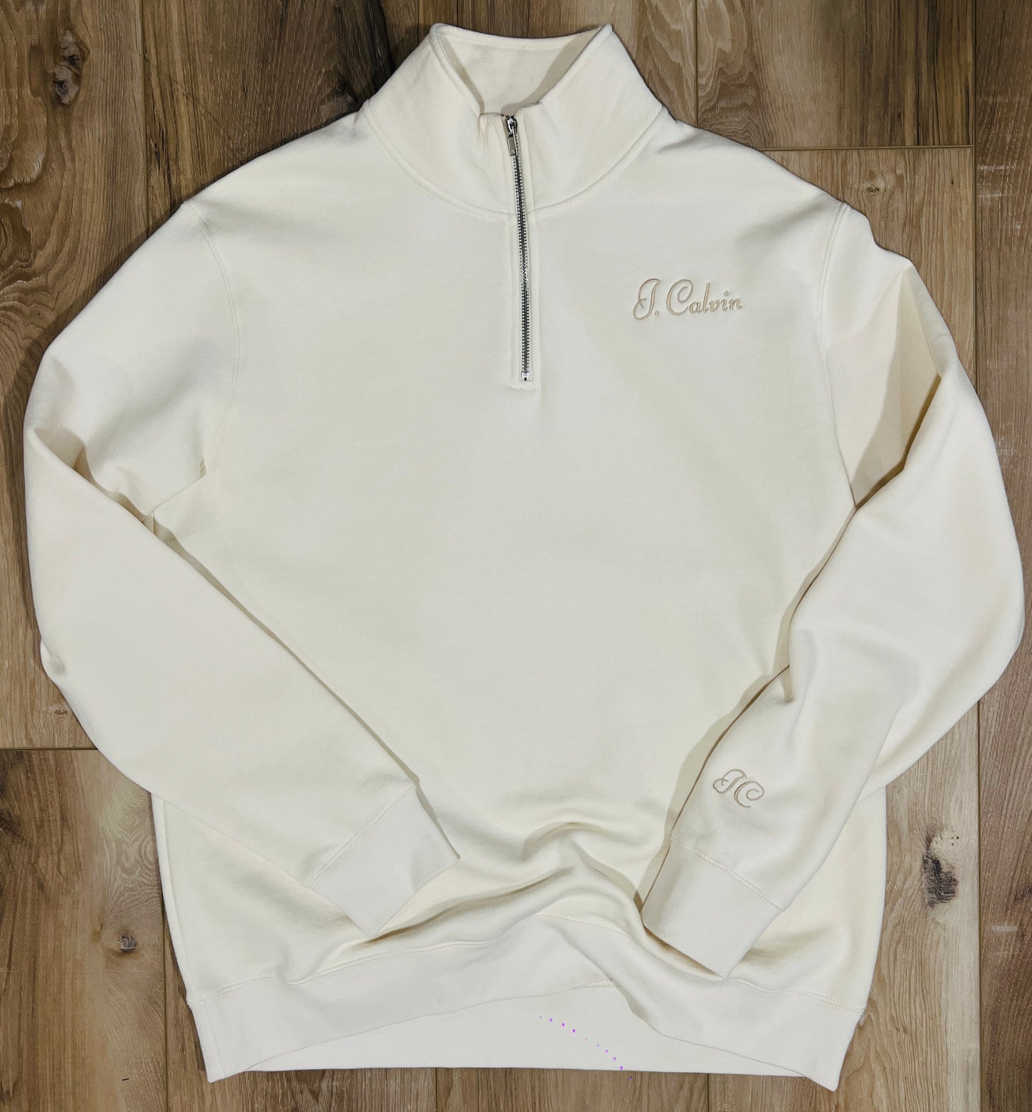 Ecru Half Zip Crew